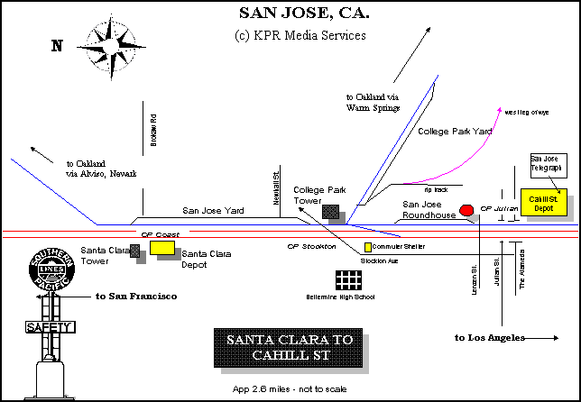 Santa Clara to San Jose Track Chart